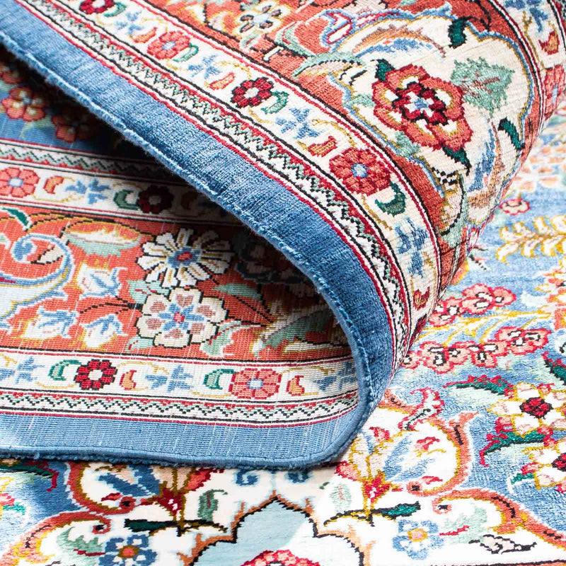 Perser Rug - Ghom - 119 x 81 cm - light blue