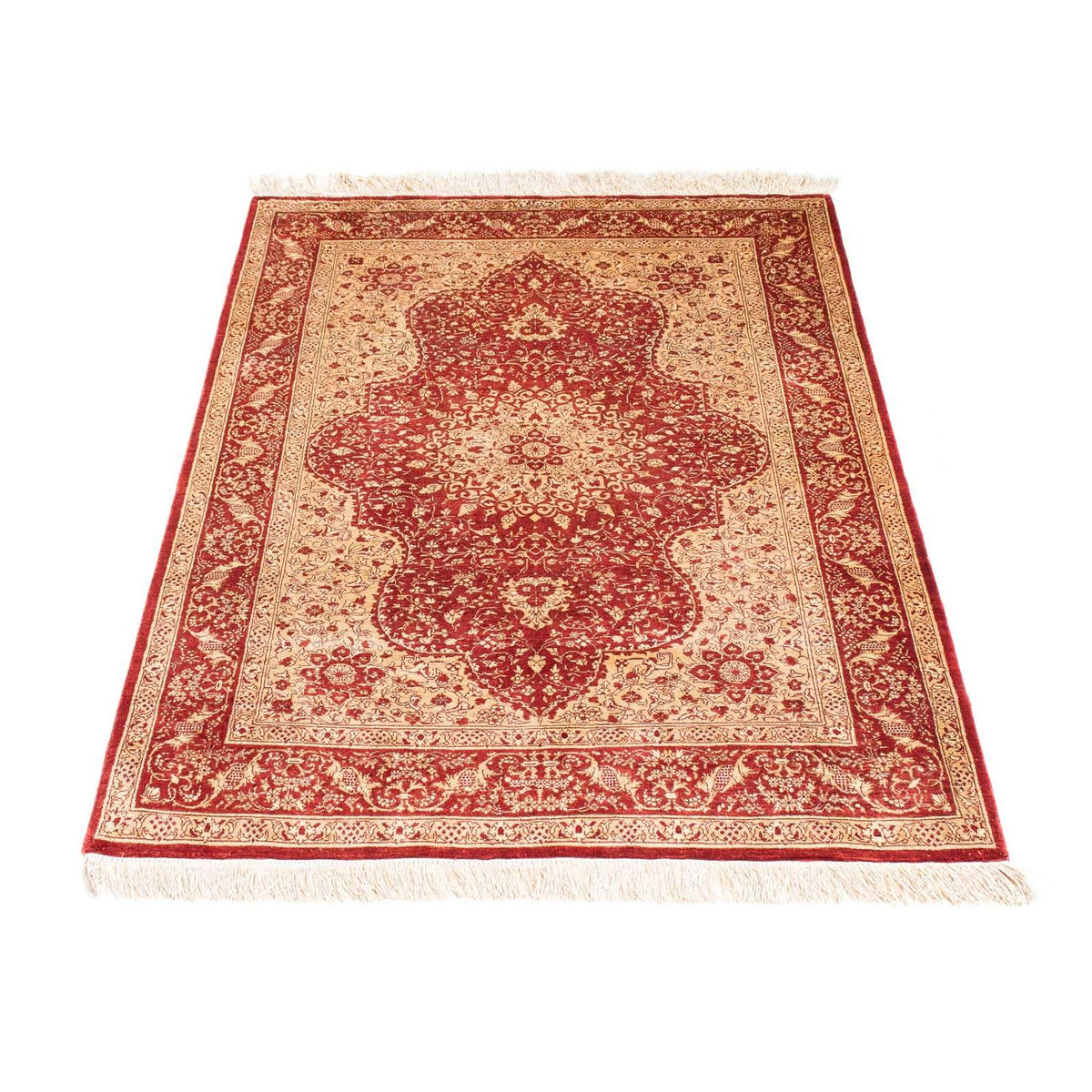 Oriental Rug - Hereke - 122 x 69 cm - dark red
