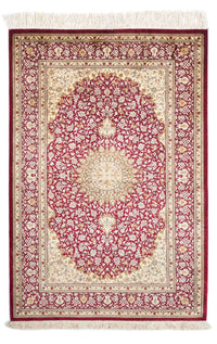 Oriental Rug - Hereke - 122 x 76 cm - dark red