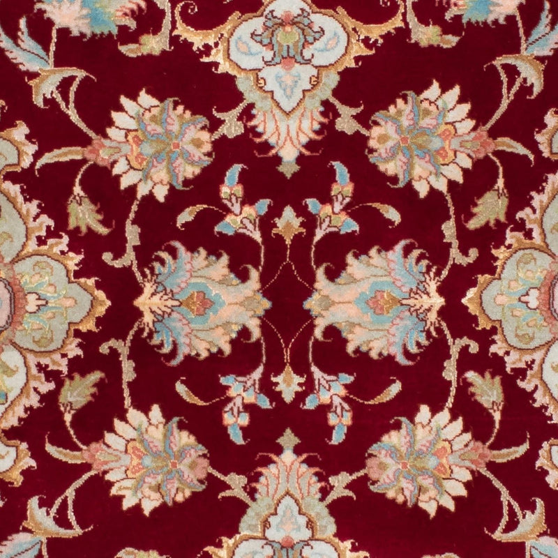 Runner Perser Rug - Tabriz - 206 x 78 cm - dark red