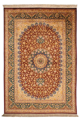 Silk Rug - Chinese Silk - 198 x 137 cm - multicolored