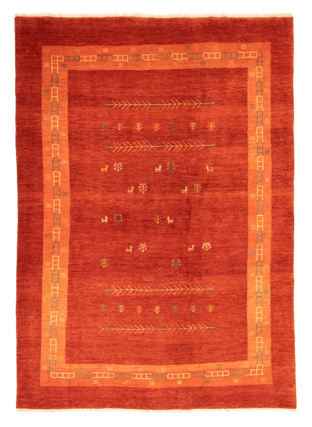 Gabbeh Rug - Loribaft Perser - 233 x 173 cm - red