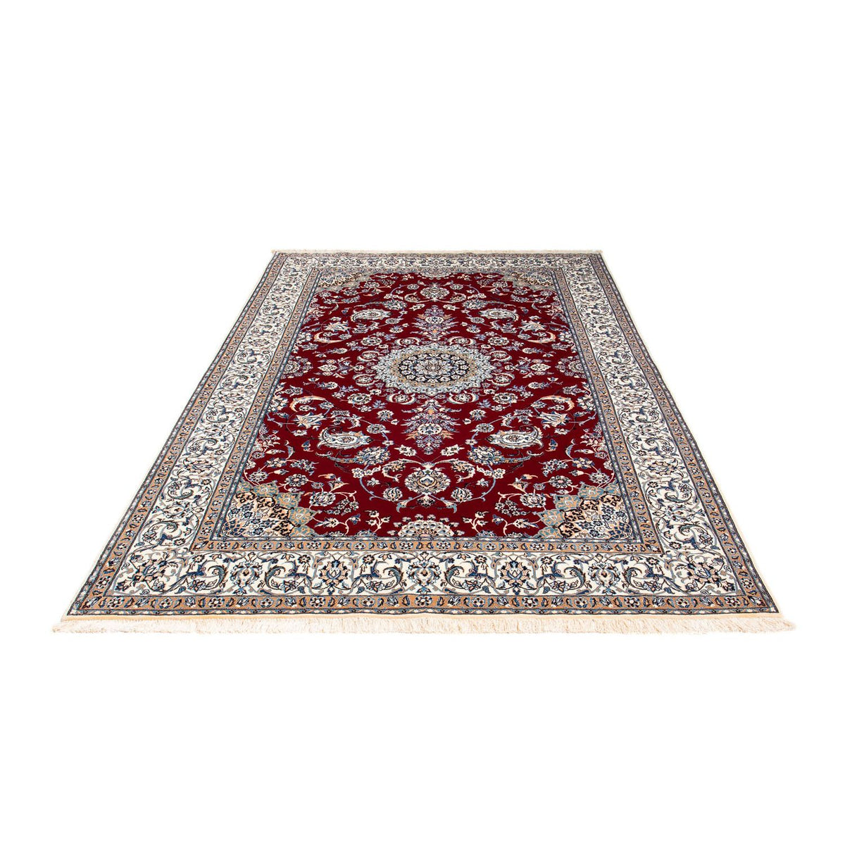 Perser Rug - Nain - Premium - 242 x 158 cm - dark red