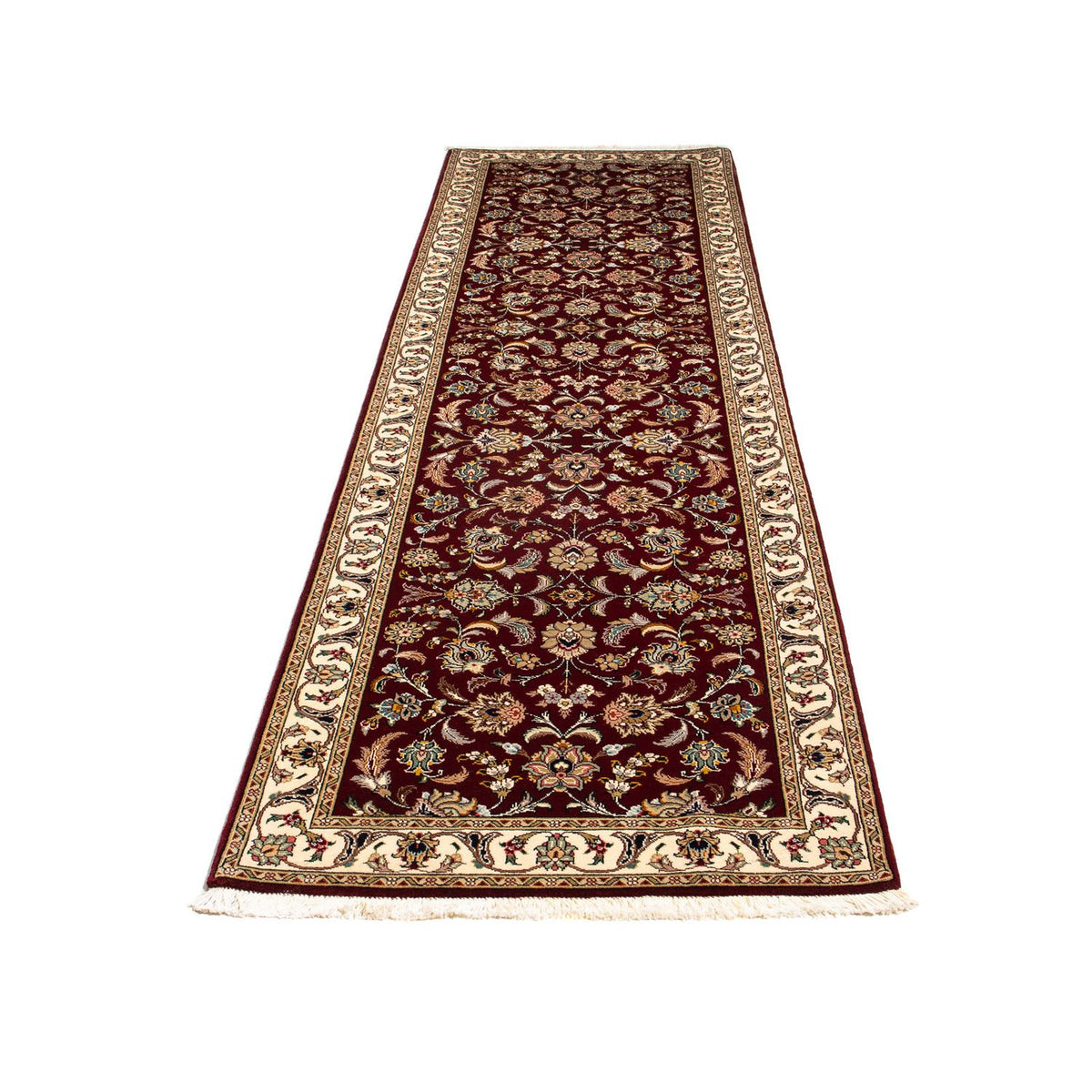 Runner Perser Rug - Tabriz - Royal - 317 x 88 cm - dark red