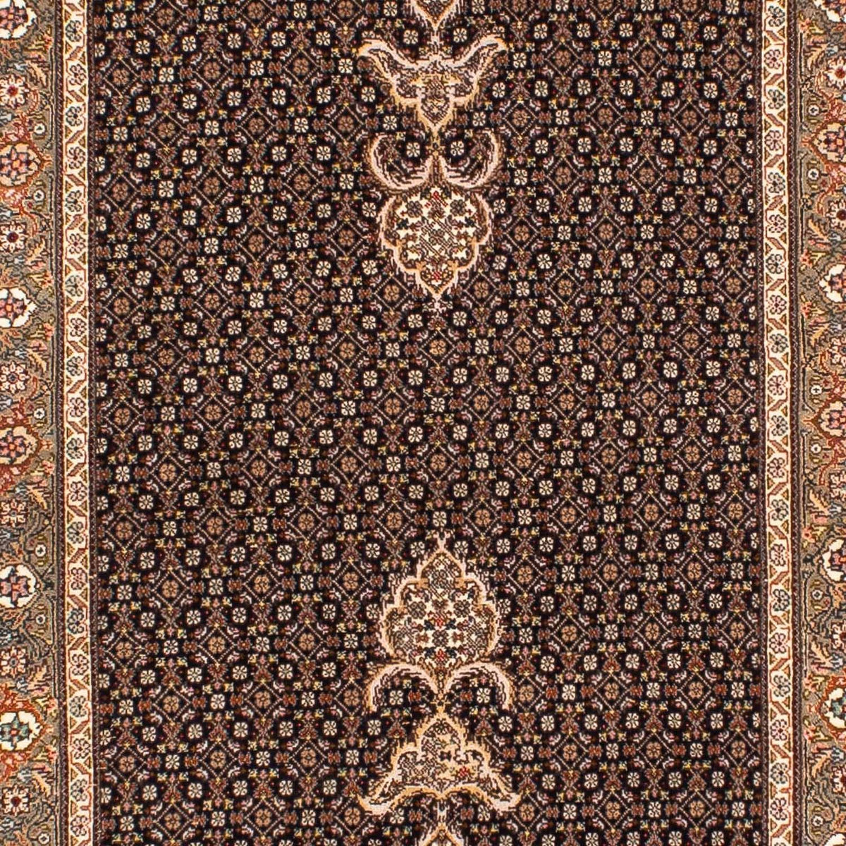 Runner Perser Rug - Tabriz - 248 x 81 cm - dark blue