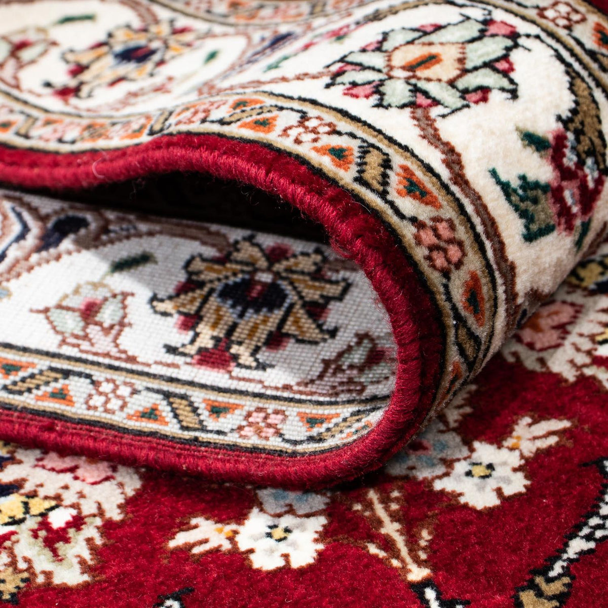 Runner Perser Rug - Tabriz - Royal - 197 x 87 cm - dark red