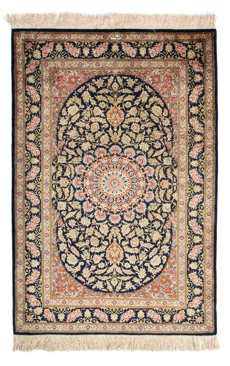Perser Rug - Ghom - 120 x 79 cm - dark blue