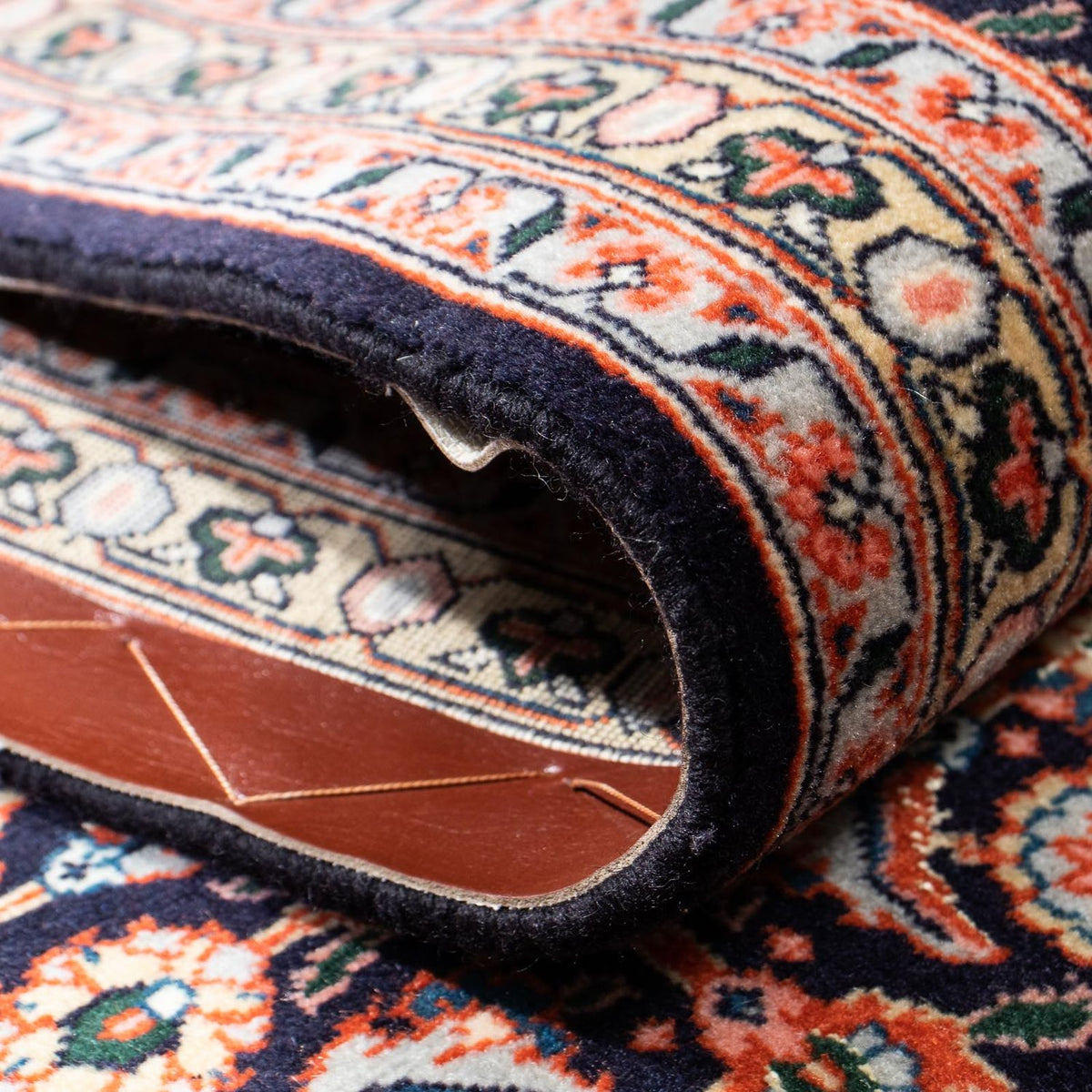 Runner Perser Rug - Tabriz - 210 x 75 cm - dark blue