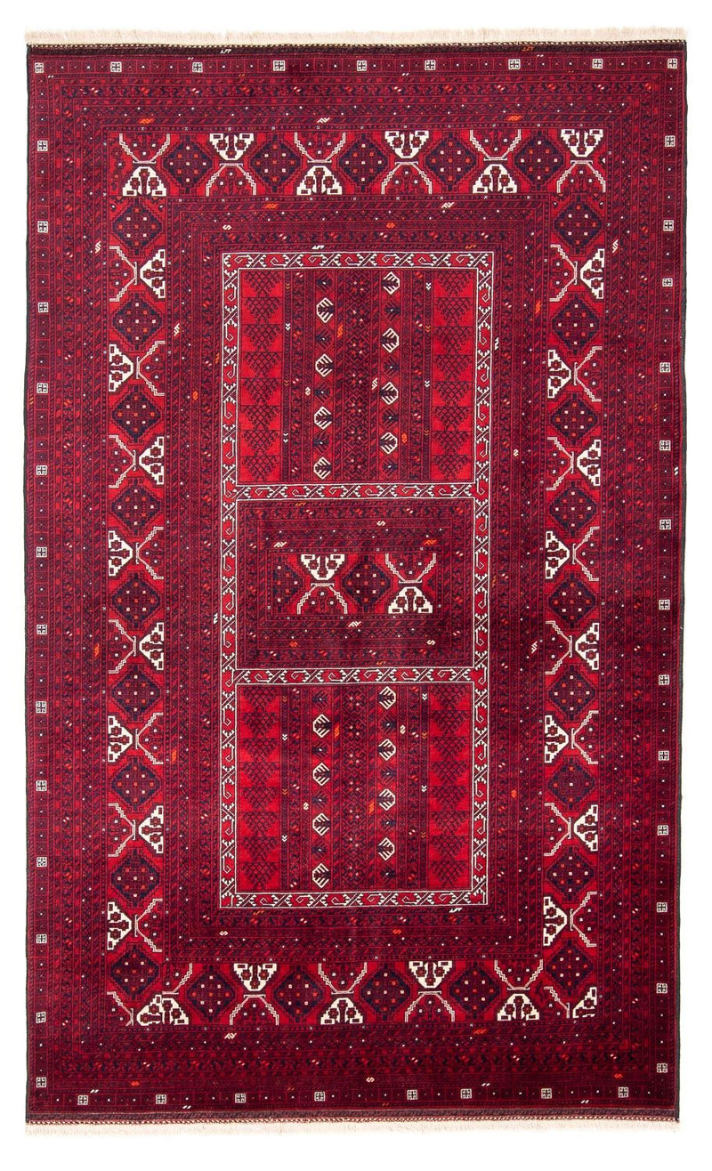 Turkaman Rug - 249 x 160 cm - dark red