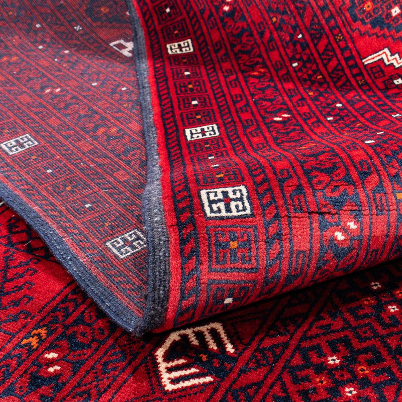 Turkaman Rug - 249 x 160 cm - dark red