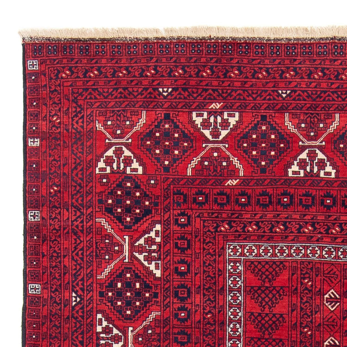 Turkaman Rug - 248 x 163 cm - dark red
