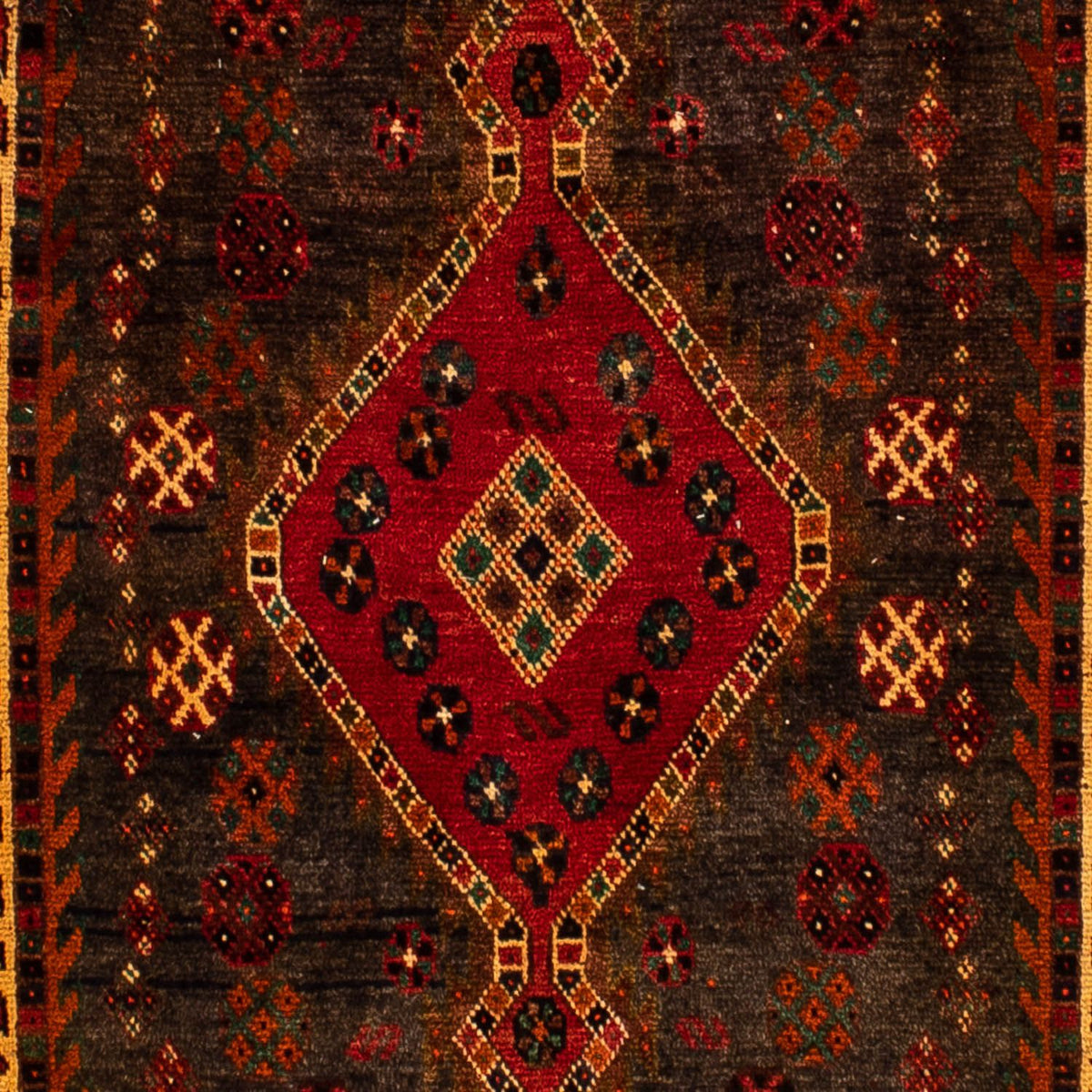 Perser Rug - Nomadic - 312 x 208 cm - dark red