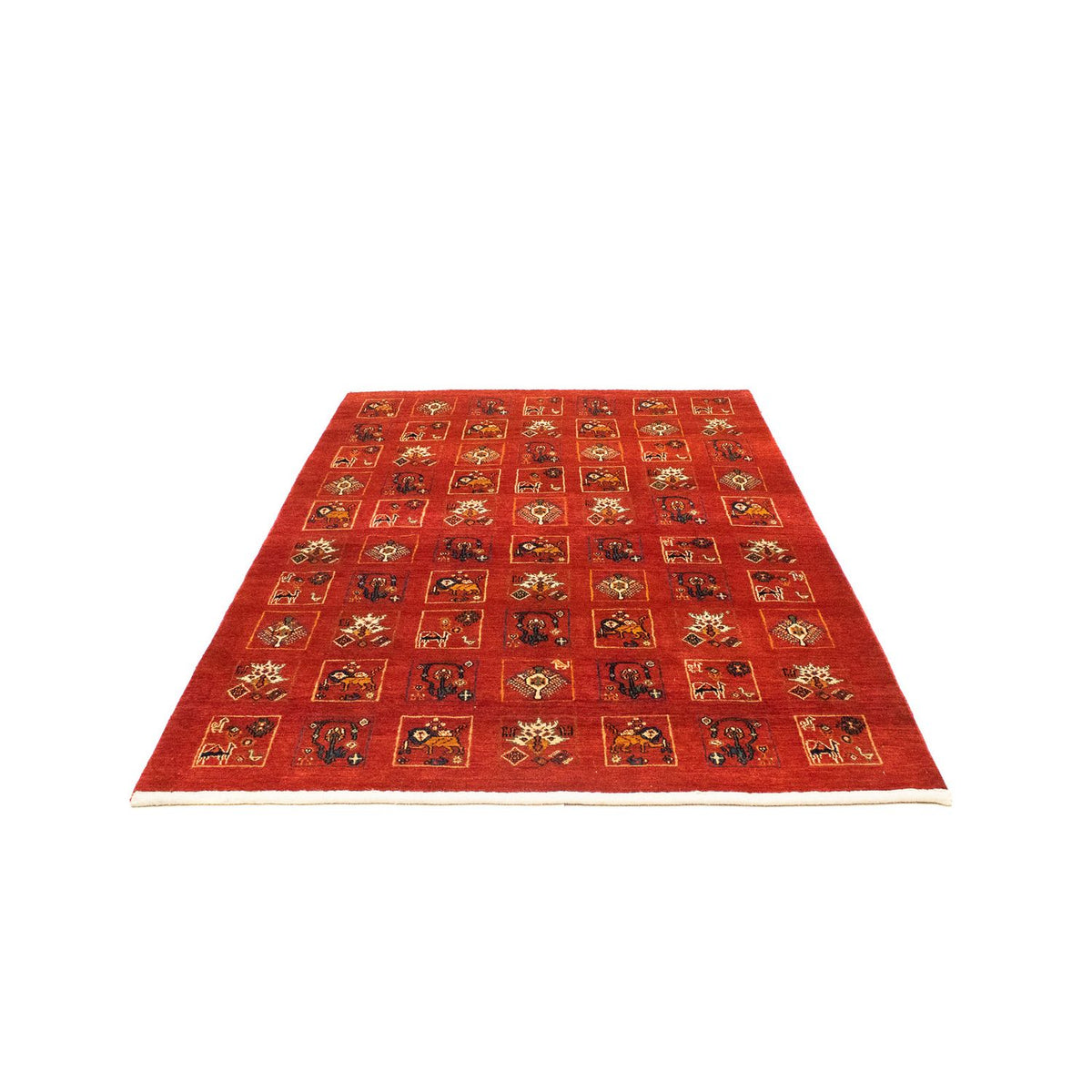 Gabbeh Rug - Kashkuli Perser - 214 x 145 cm - dark red