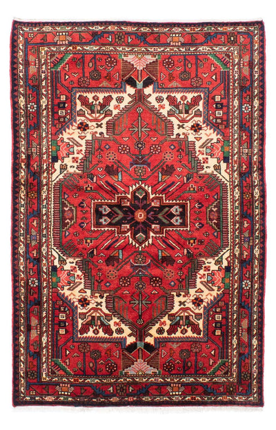 Hosseinabad Rug 130x212cm - Persian Rugs - dark red