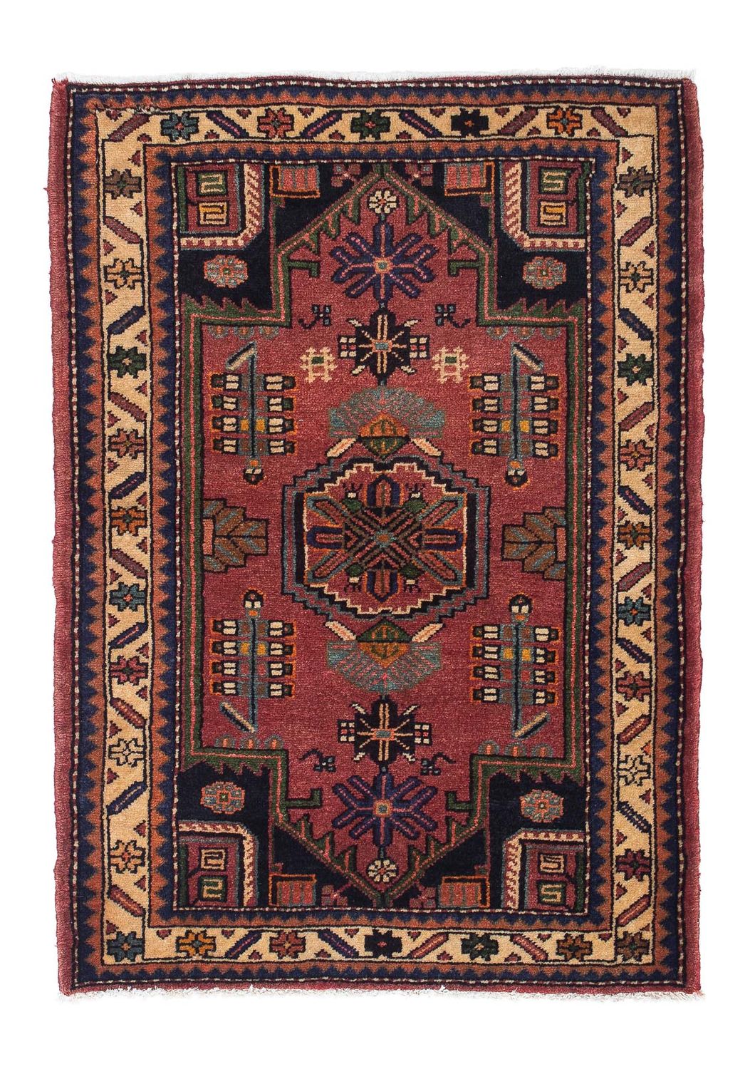 Perser Rug - Nomadic - 120 x 86 cm - dark red