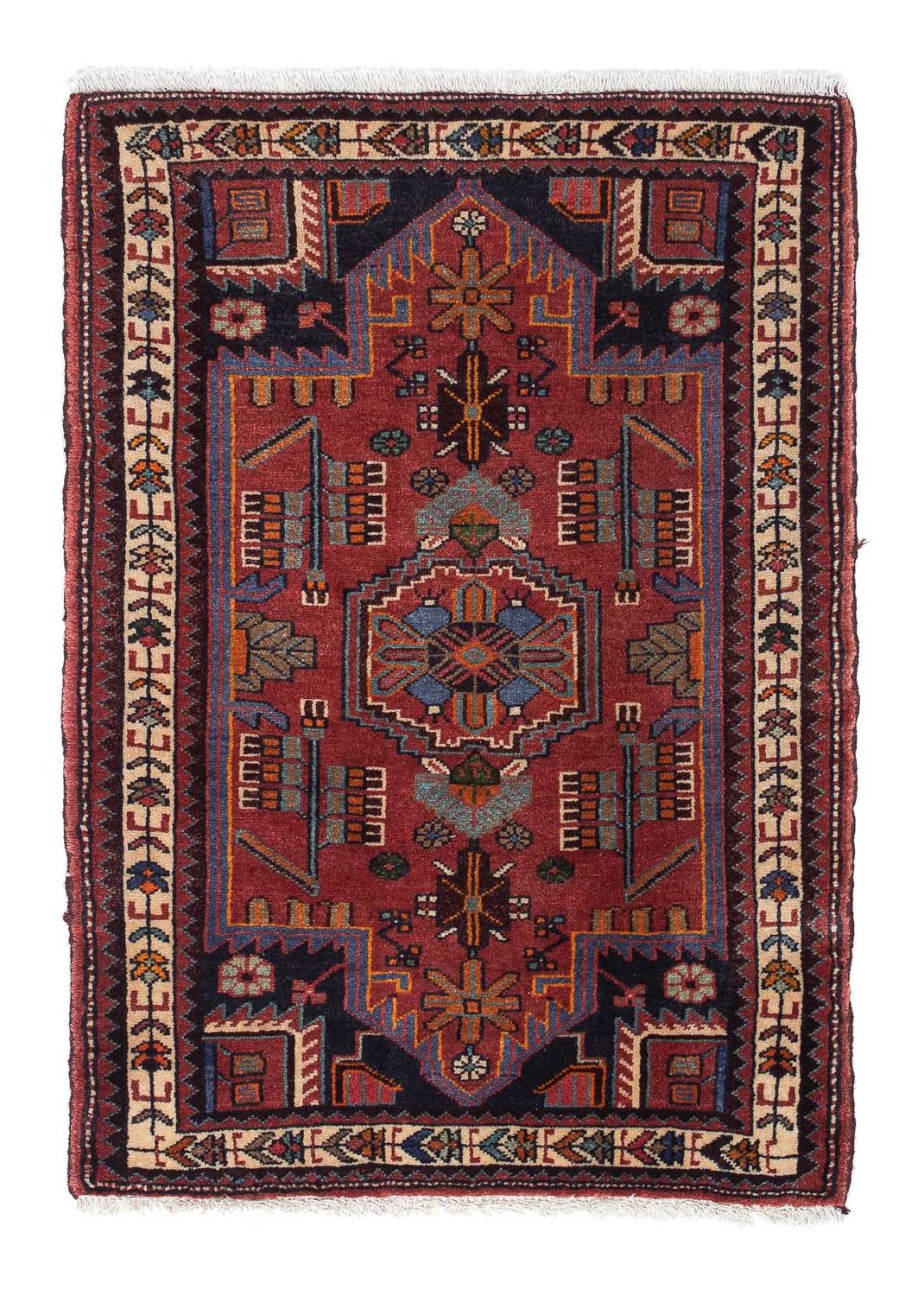 Perser Rug - Nomadic - 118 x 81 cm - dark red