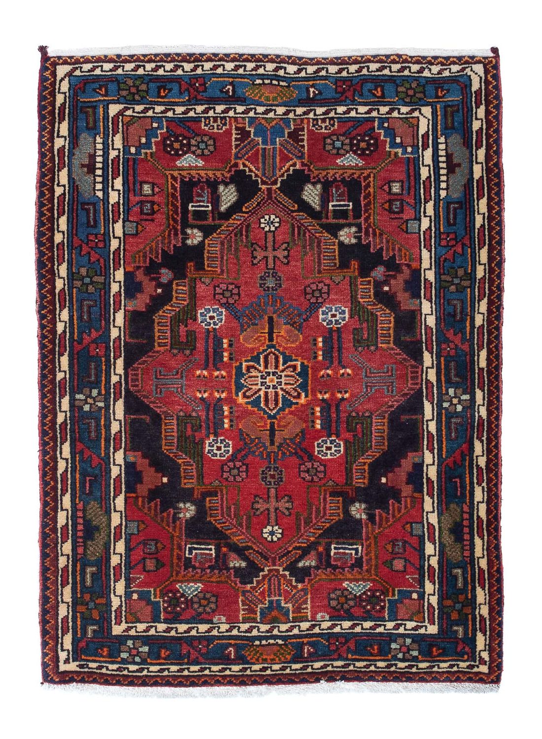 Perser Rug - Nomadic - 125 x 90 cm - dark red