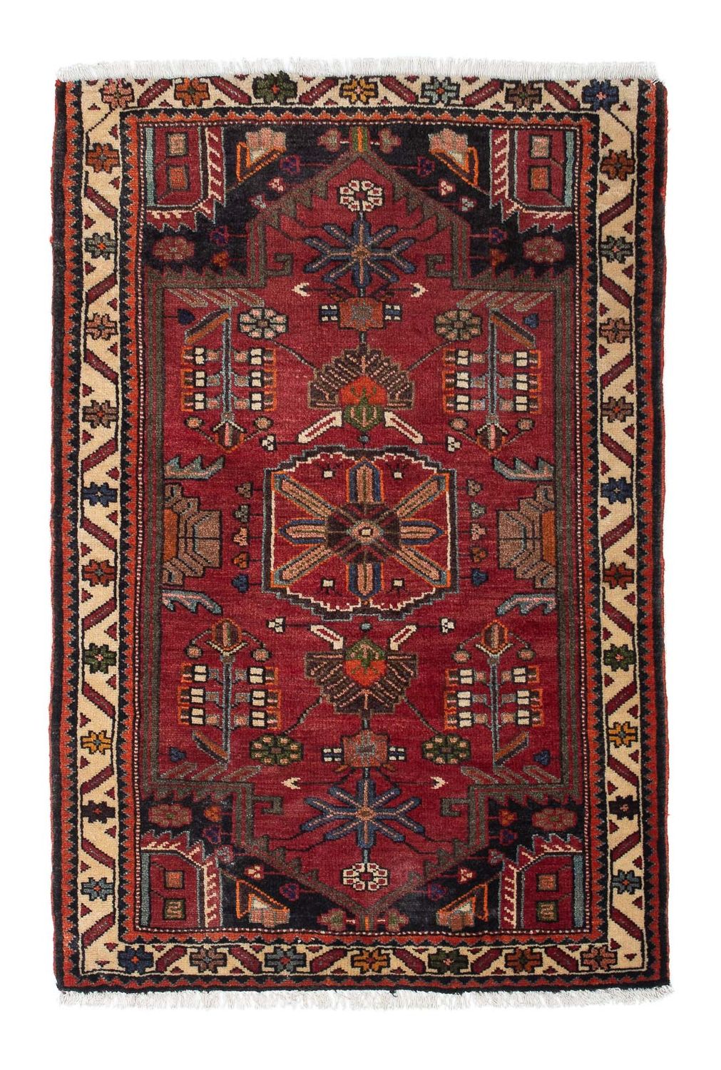 Perser Rug - Nomadic - 128 x 90 cm - dark red