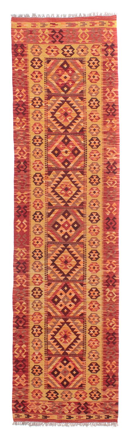 Runner Kelim Rug - Splash - 299 x 73 cm - light red