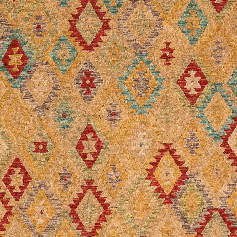 Kelim Rug - Splash - 304 x 207 cm - brown