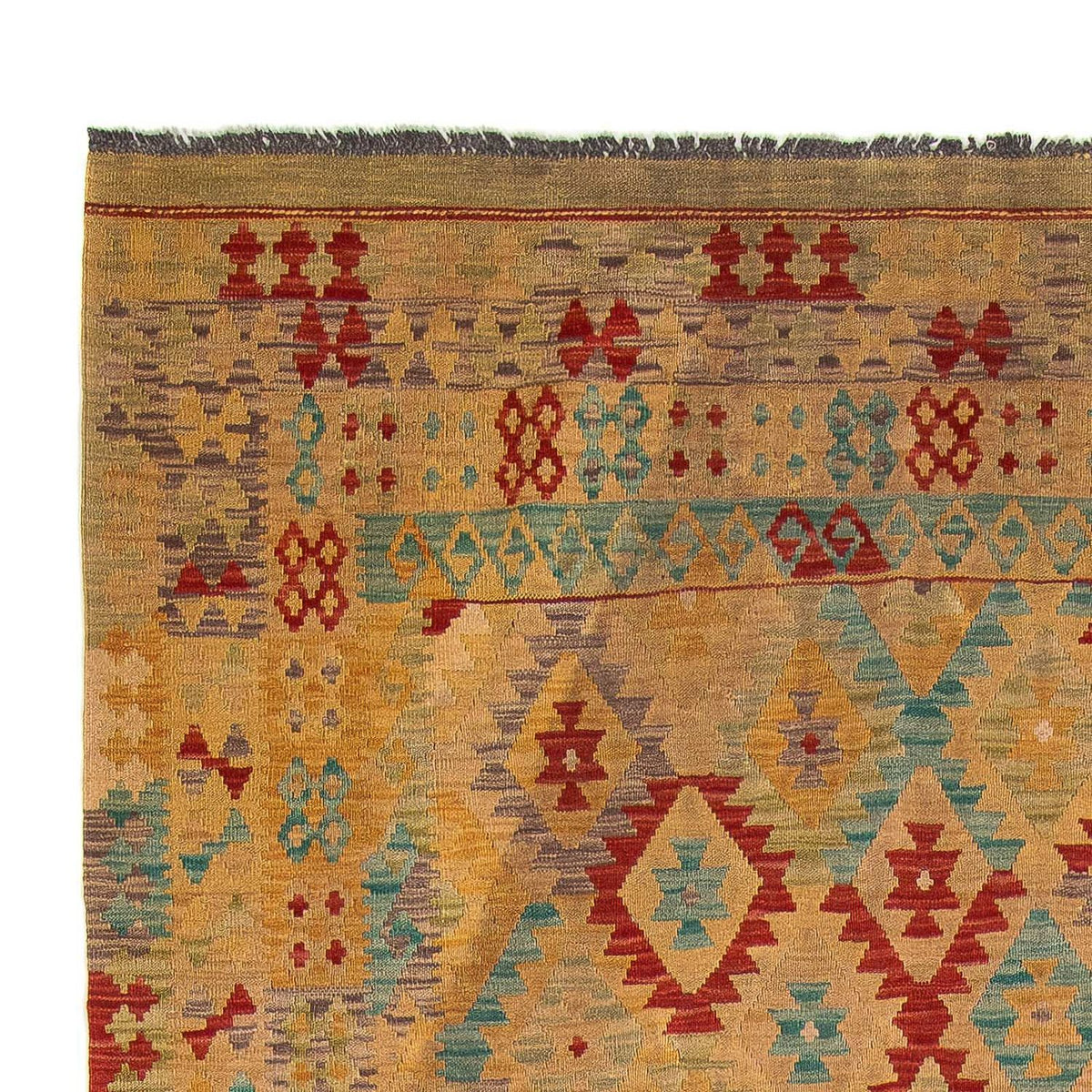 Kelim Rug - Splash - 304 x 207 cm - brown