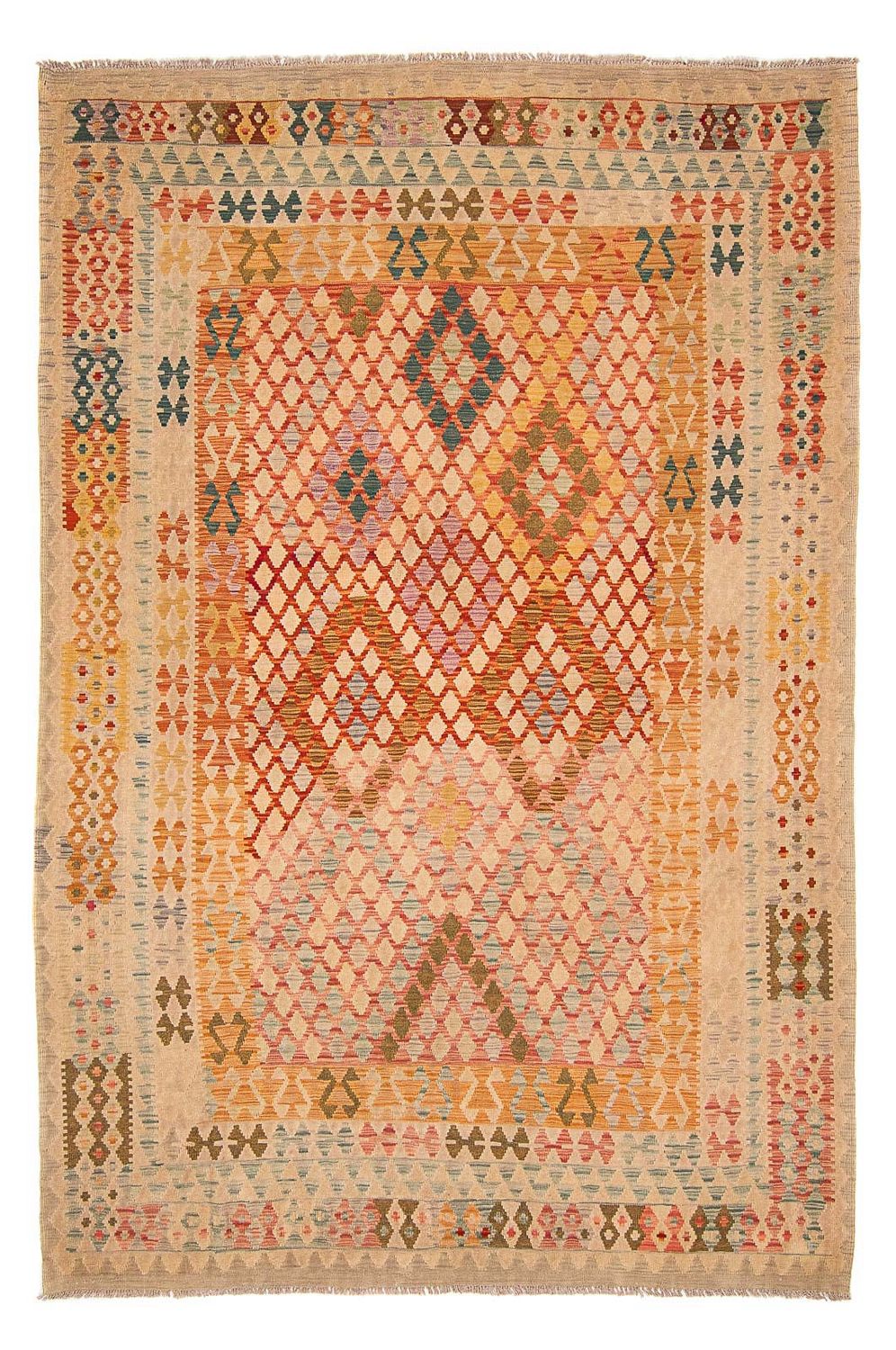 Kelim Rug - Splash - 299 x 203 cm - multicolored