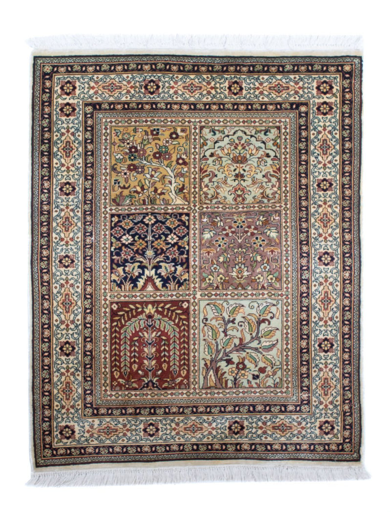 Silk Rug - Kashmir Silk - 100 x 74 cm - multicolored