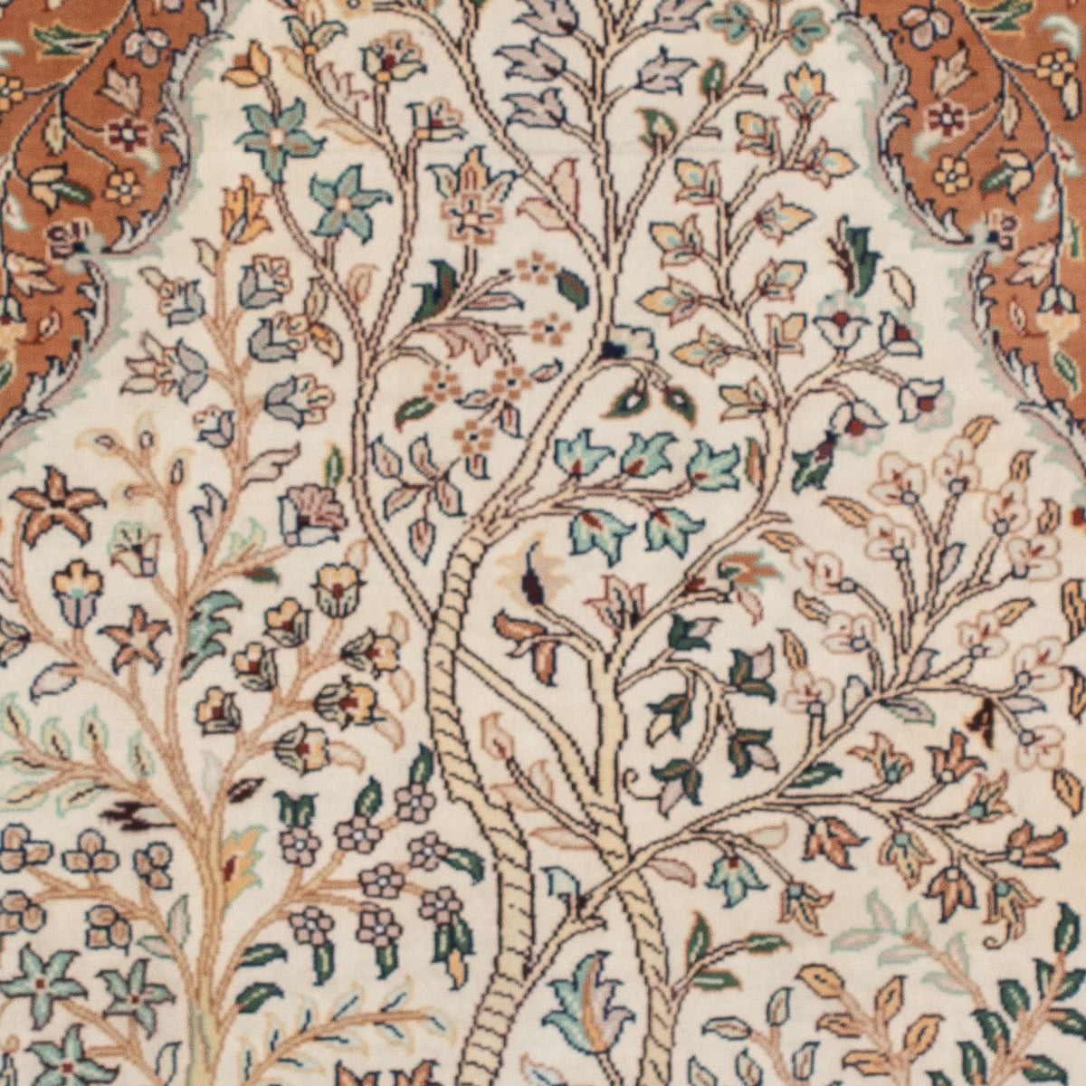 Silk Rug - Kashmir Silk - 124 x 76 cm - beige