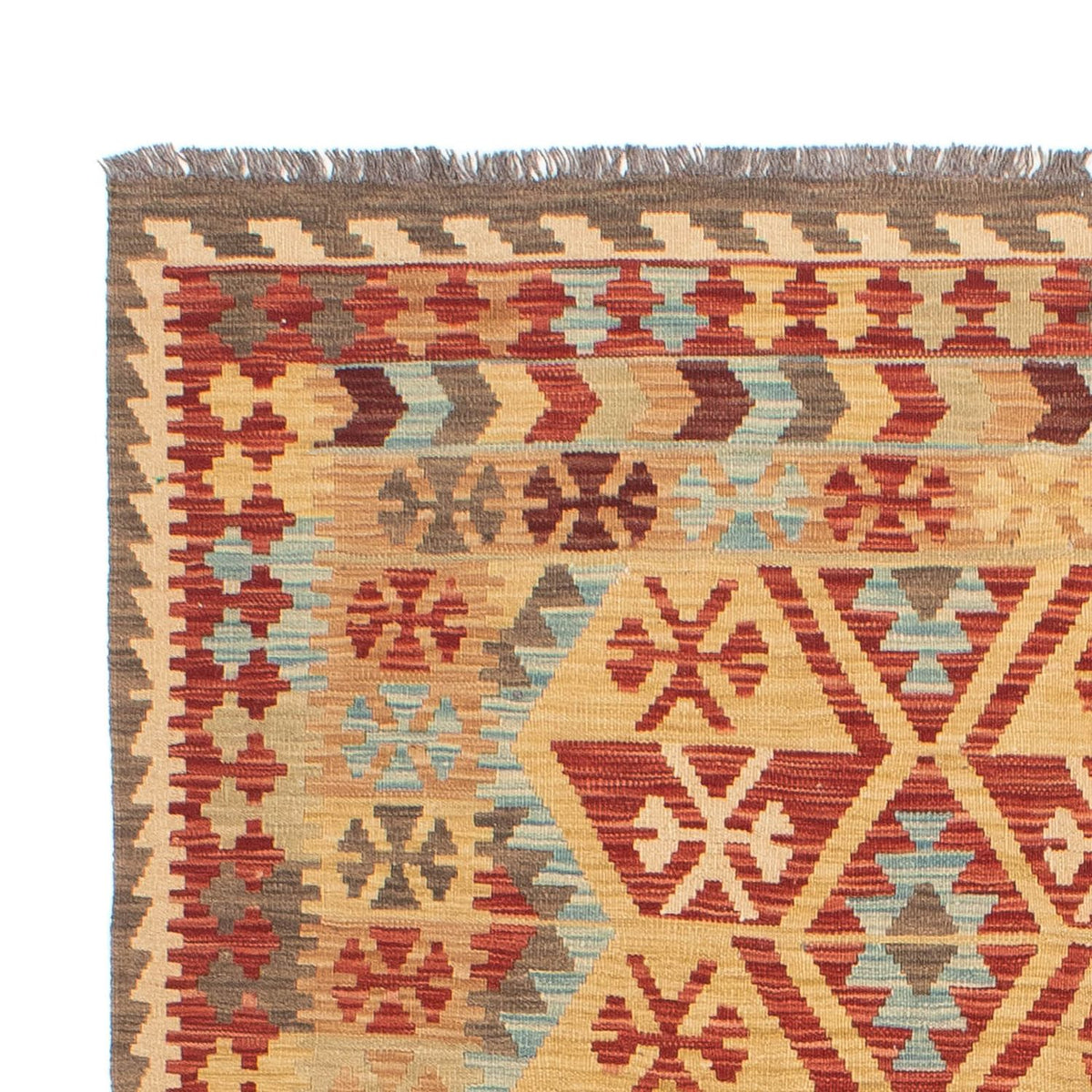 Kelim Rug - Splash - 194 x 152 cm - multicolored