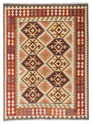 Kelim Rug - Oriental - 201 x 153 cm - beige