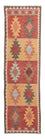 Runner Kelim Rug - Splash - 296 x 74 cm - multicolored