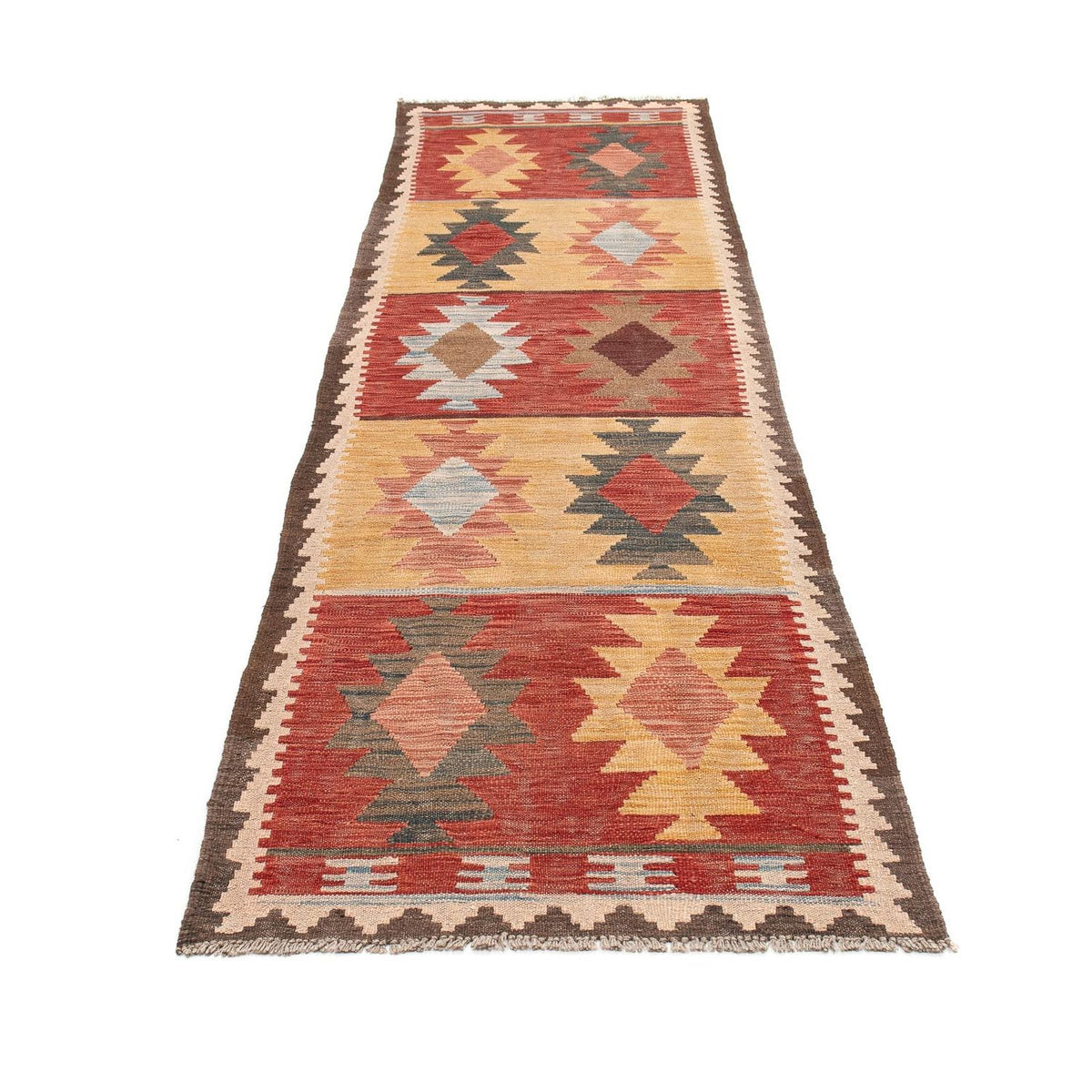 Runner Kelim Rug - Splash - 296 x 74 cm - multicolored