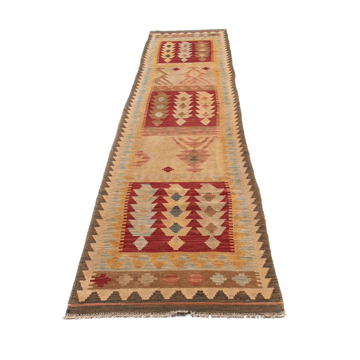 Runner Kelim Rug - Splash - 392 x 73 cm - multicolored
