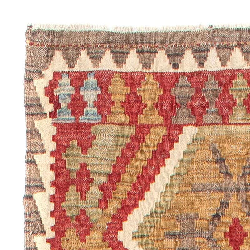 Runner Kelim Rug - Splash - 393 x 77 cm - red