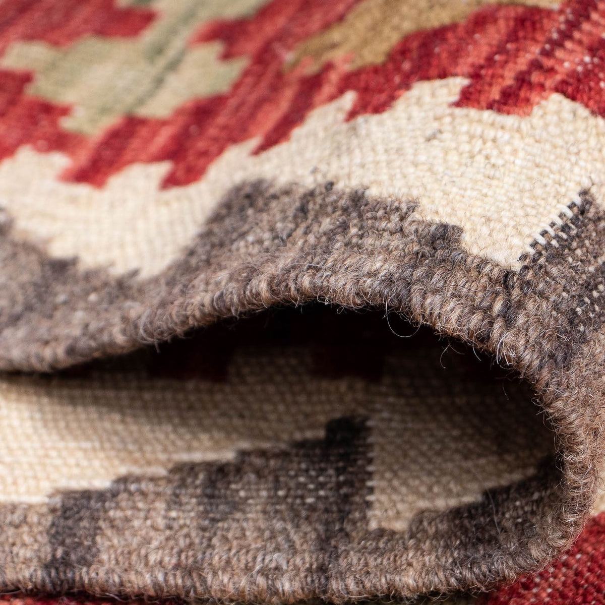 Runner Kelim Rug - Splash - 393 x 77 cm - red