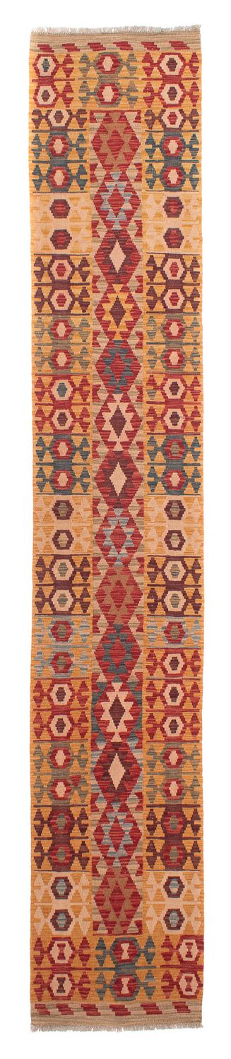 Runner Kelim Rug - Splash - 394 x 70 cm - multicolored