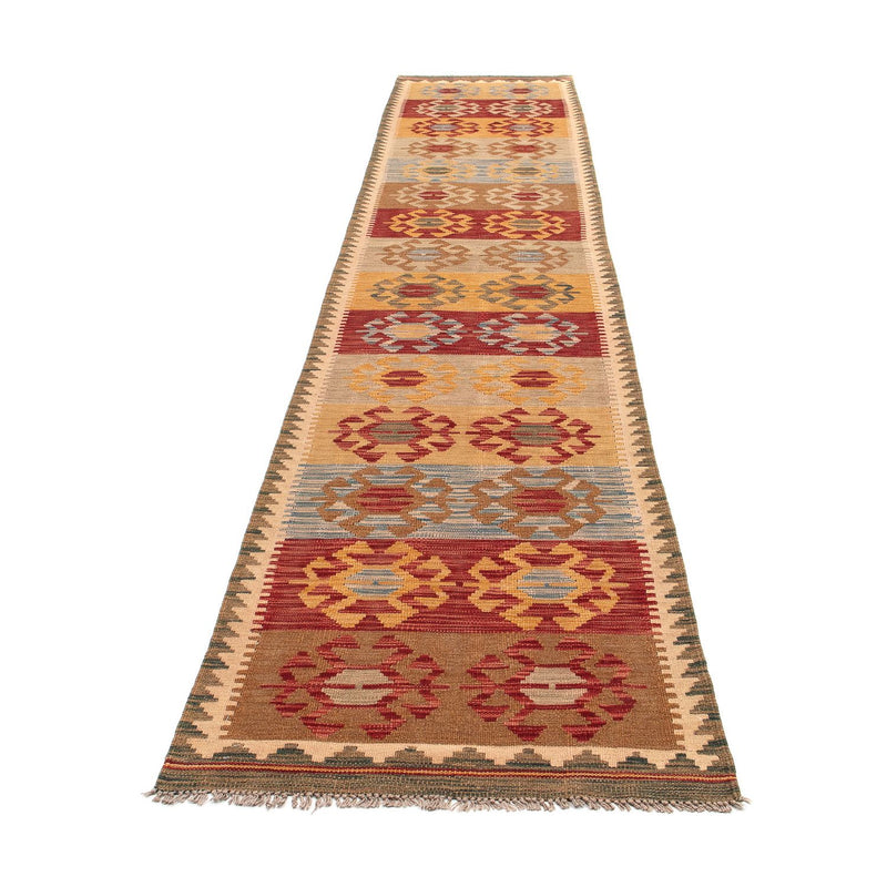 Runner Kelim Rug - Splash - 407 x 76 cm - multicolored