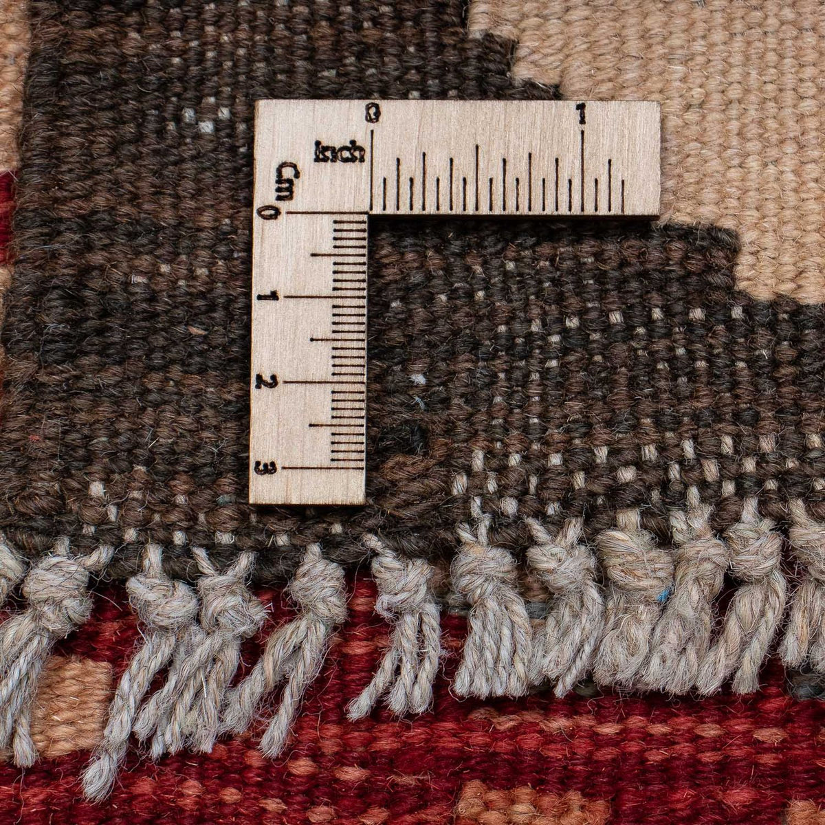 Runner Kelim Rug - Splash - 389 x 76 cm - red