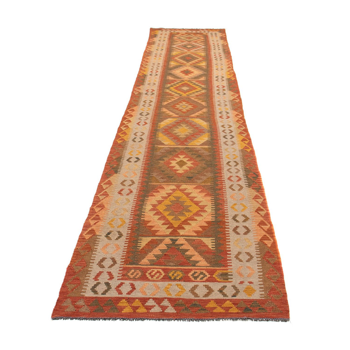 Runner Kelim Rug - Splash - 435 x 86 cm - multicolored