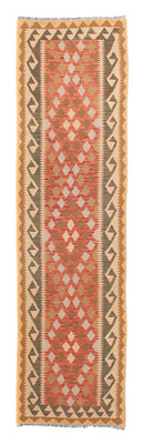 Runner Kelim Rug - Splash - 300 x 82 cm - light red