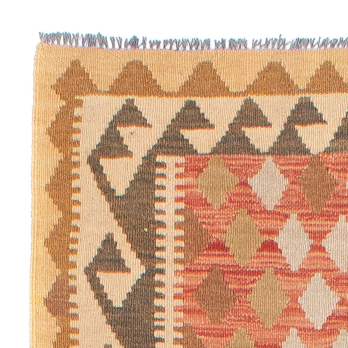 Runner Kelim Rug - Splash - 300 x 82 cm - light red