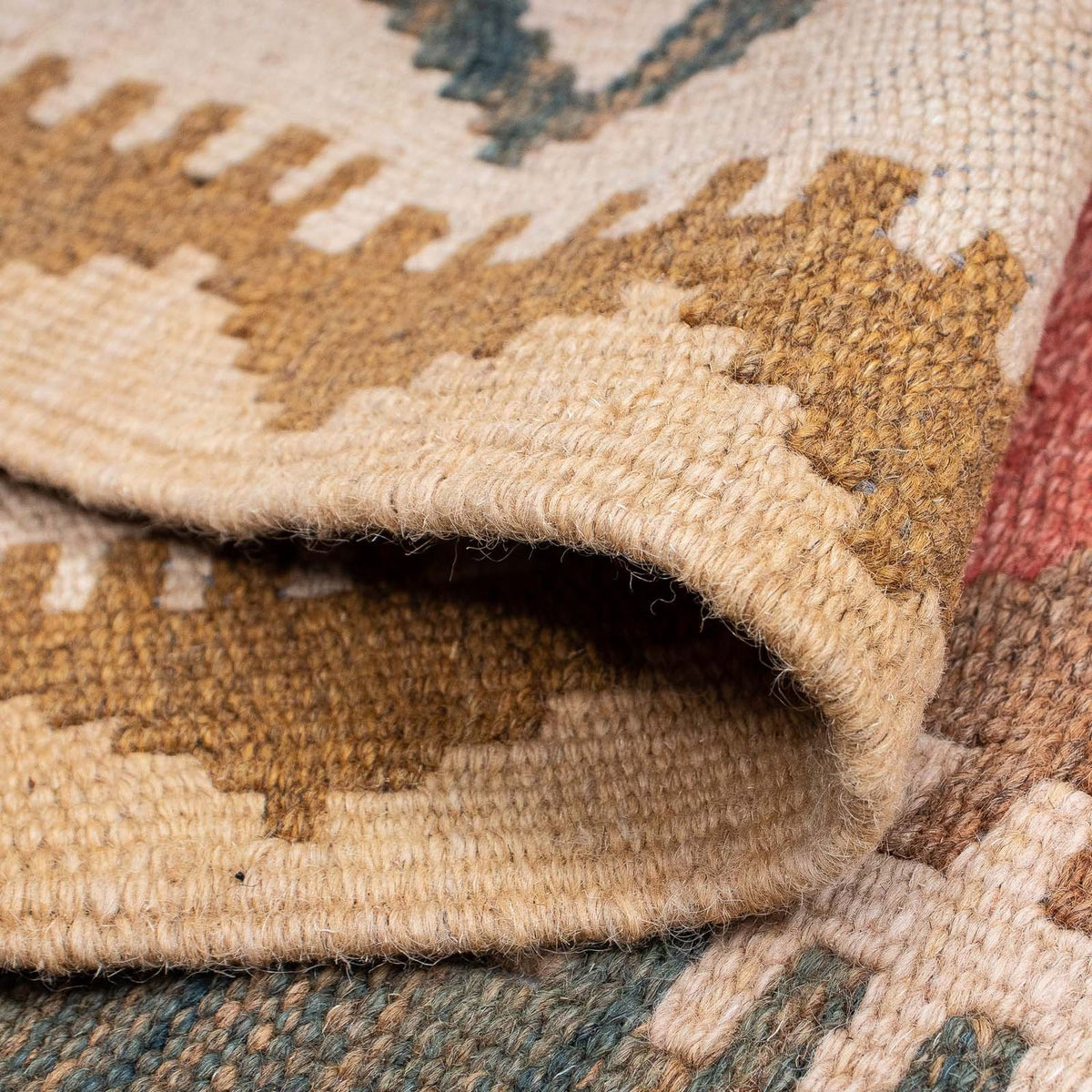 Runner Kelim Rug - Splash - 300 x 82 cm - light red