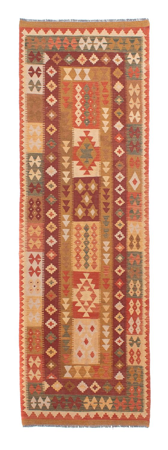 Runner Kelim Rug - Splash - 309 x 93 cm - light red