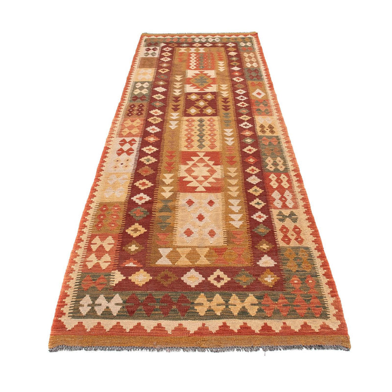Runner Kelim Rug - Splash - 309 x 93 cm - light red