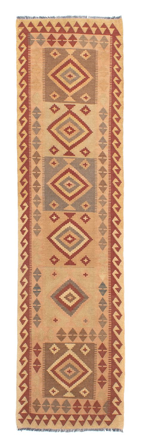 Runner Kelim Rug - Splash - 301 x 80 cm - light brown