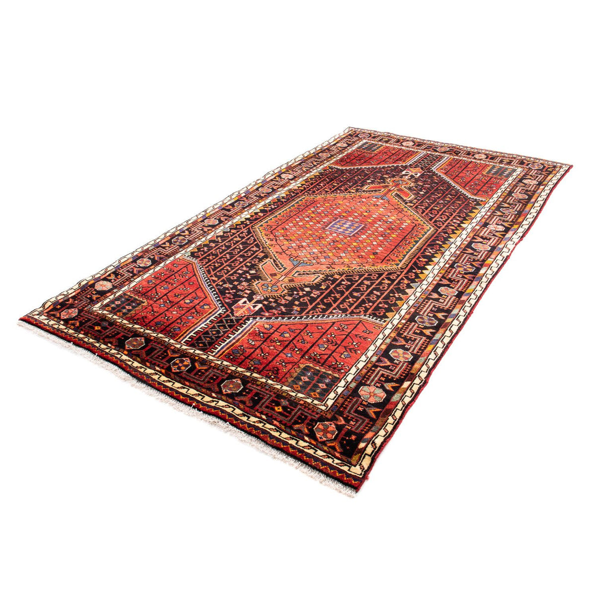 Perser Rug - Nomadic - 248 x 140 cm - dark red