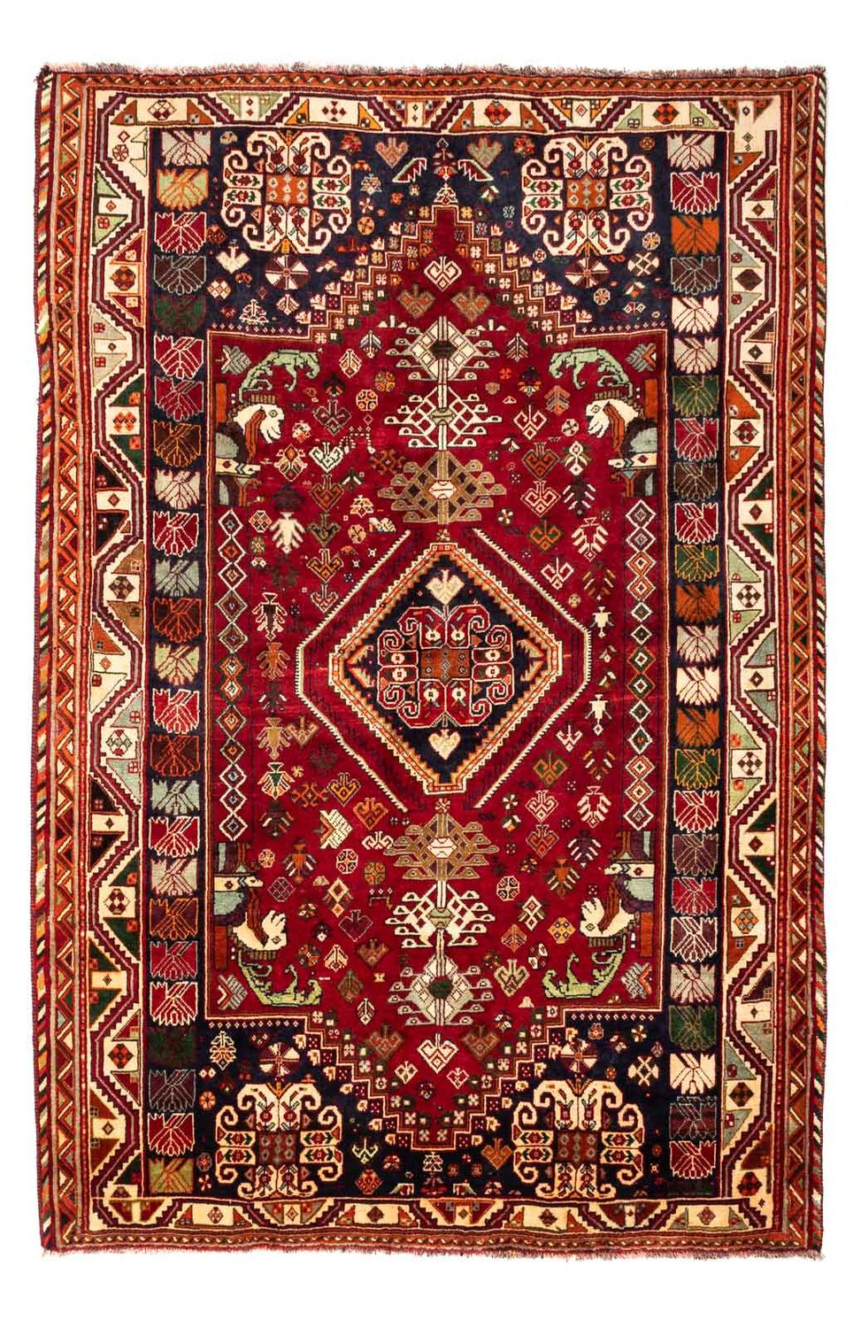 Perser Rug - Nomadic - 272 x 183 cm - dark red