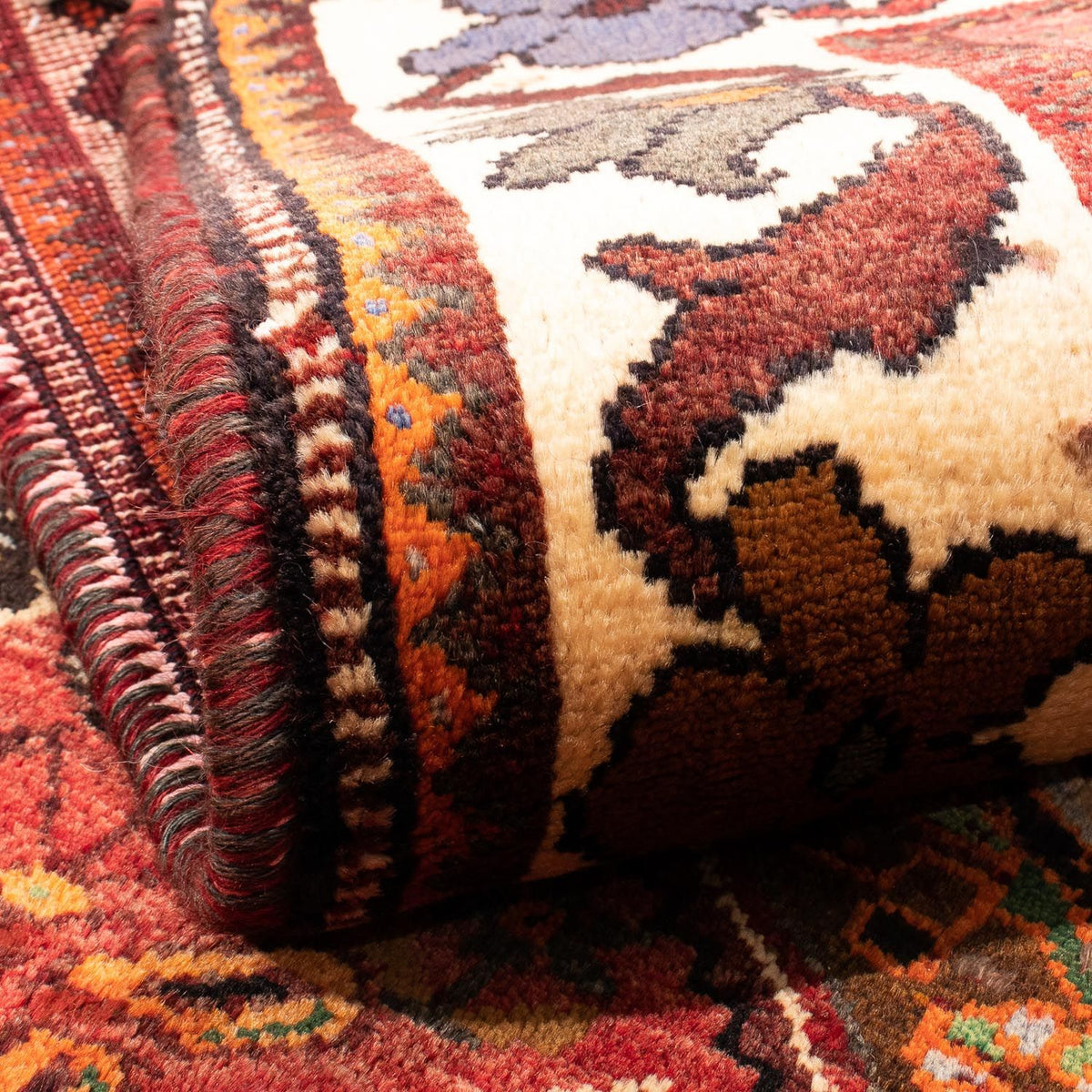 Perser Rug - Nomadic - 210 x 140 cm - dark red