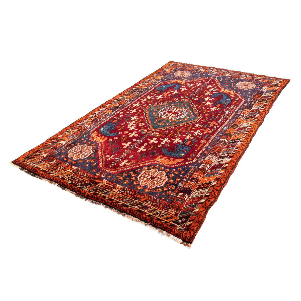 Perser Rug - Nomadic - 235 x 140 cm - dark red