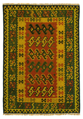 Kelim Rug - Oriental - 208 x 150 cm - dark green